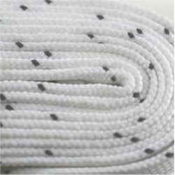 Poly Hockey Waxed Laces - White (2 Pair Pack) Shoelaces from Shoelaces Express