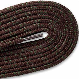 Hikers Heavy Duty Boot Laces - Brown/Moss Green (2 Pair Pack) Shoelaces from Shoelaces Express