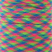 Flat Tubular Athletic Laces with Tip - Neon Rainbow Plaid (1 Pair Pack) Shoelaces from Shoelaces Express