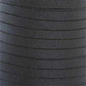 Flat Tubular Athletic Laces Custom Length with Tip - Black (1 Pair Pack) Shoelaces from Shoelaces Express