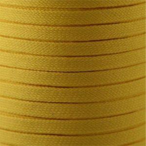 Flat Tubular Athletic Laces Custom Length with Tip - Gold (1 Pair Pack) Shoelaces from Shoelaces Express