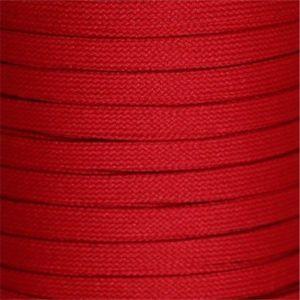 Flat Tubular Athletic Laces Custom Length with Tip - Red (1 Pair Pack) Shoelaces from Shoelaces Express