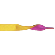 Printed 3/8" Flat Laces - Yellow/Purple (1 Pair Pack) Shoelaces from Shoelaces Express