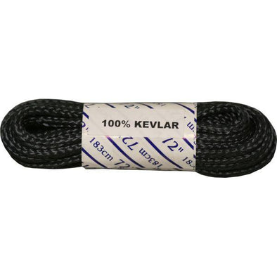100% Aramid Fiber Boot Laces - Black (1 Pair Pack) Shoelaces from Shoelaces Express
