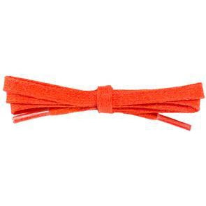 Wholesale Waxed Cotton Flat Dress Laces 1/4" - Citrus Orange (12 Pair Pack) Shoelaces from Shoelaces Express