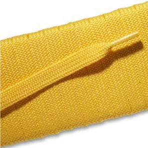 Fashion Athletic Flat Laces Custom Length with Tip - Gold (1 Pair Pack) Shoelaces