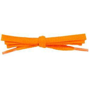 Wholesale Waxed Cotton Flat Dress Laces 1/4" - Fire Orange (12 Pair Pack) Shoelaces from Shoelaces Express