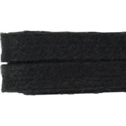 Waxed Cotton Flat Dress Laces Custom Length with Tip - Black (1 Pair Pack) Shoelaces from Shoelaces Express