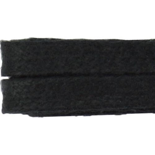 Waxed Cotton Flat Dress Laces Custom Length with Tip - Black (1 Pair Pack) Shoelaces from Shoelaces Express