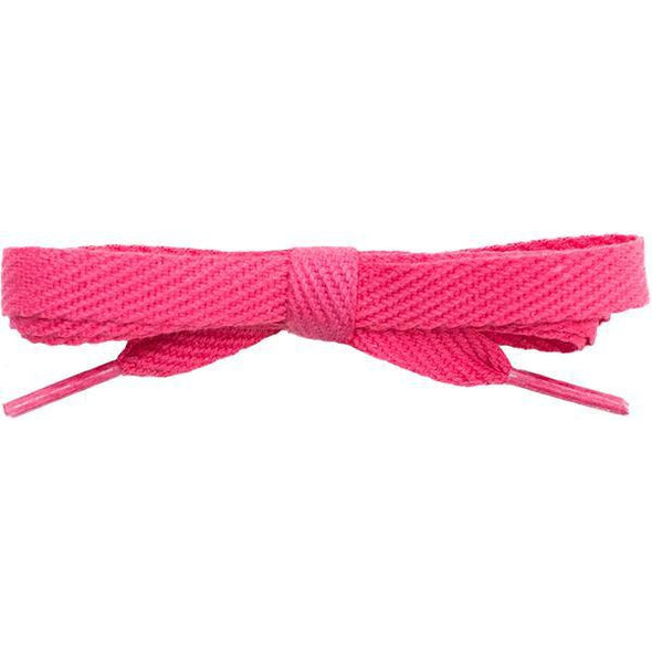 Cotton Flat 3/8" - Dark Pink (2 Pair Pack) Shoelaces from Shoelaces Express