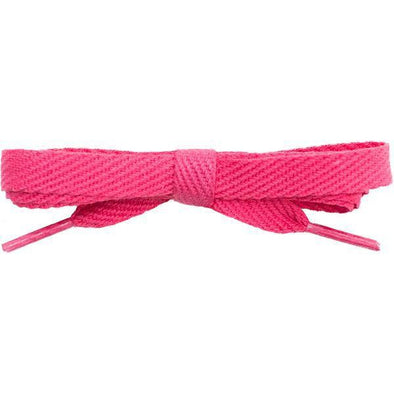 Cotton Flat 3/8" Laces Custom Length with Tip - Dark Pink (1 Pair Pack) Shoelaces Shoelaces from Shoelaces Express