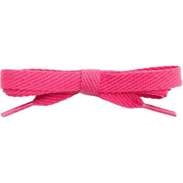 Wholesale Cotton Flat 3/8" - Dark Pink (12 Pair Pack) Shoelaces from Shoelaces Express