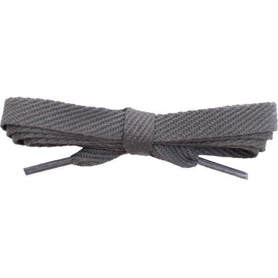 Cotton Flat 3/8" - Dark Gray (12 Pair Pack) Shoelaces Shoelaces from Shoelaces Express
