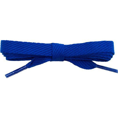 Cotton Flat 3/8" Laces Custom Length with Tip - Royal Blue (1 Pair Pack) Shoelaces Shoelaces from Shoelaces Express
