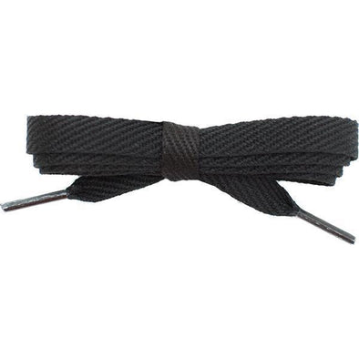 Cotton Flat 3/8" - Black (12 Pair Pack) Shoelaces Shoelaces from Shoelaces Express