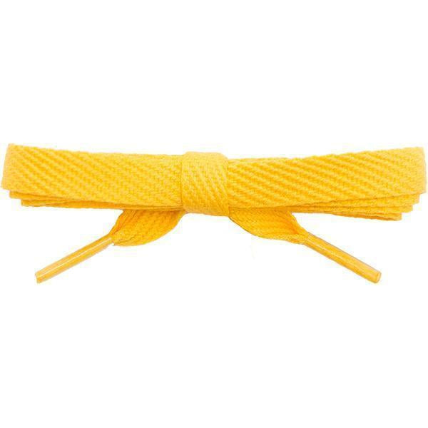 Wholesale Cotton Flat 3/8" - Gold (12 Pair Pack) Shoelaces from Shoelaces Express