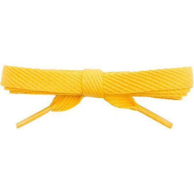 Wholesale Cotton Flat 3/8" - Gold (12 Pair Pack) Shoelaces from Shoelaces Express