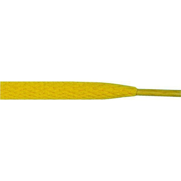 Wholesale Athletic Flat 5/16" - Yellow (12 Pair Pack) Shoelaces from Shoelaces Express