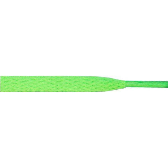 Wholesale Athletic Flat 5/16" - Neon Green (12 Pair Pack) Shoelaces from Shoelaces Express