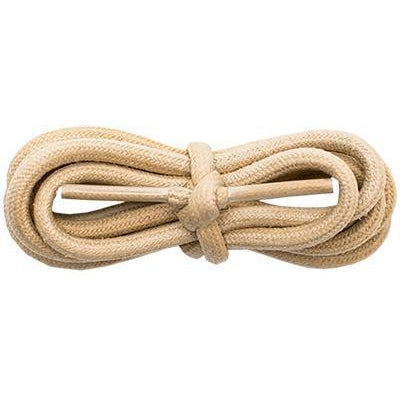 Waxed Cotton Round 3/16" - Khaki (12 Pair Pack) Shoelaces from Shoelaces Express