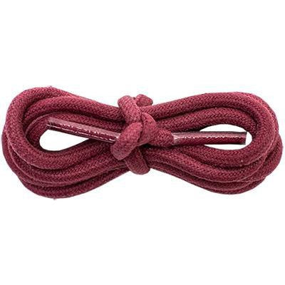 Waxed Cotton 3/16" Round Laces - Burgundy (2 Pair Pack) Shoelaces from Shoelaces Express