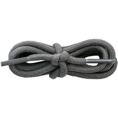 Waxed Cotton 3/16" Round Laces - Dark Gray (2 Pair Pack) Shoelaces from Shoelaces Express