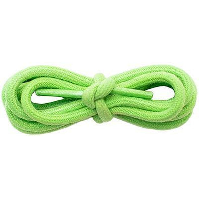 Waxed Cotton 3/16" Round Laces - Lime Green (2 Pair Pack) Shoelaces from Shoelaces Express