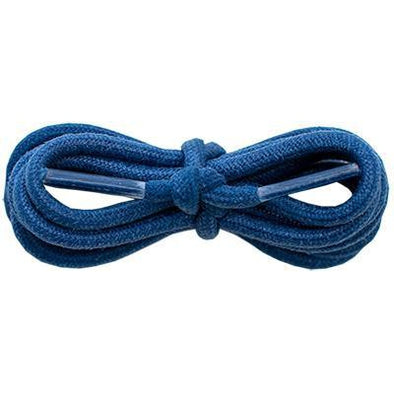 Waxed Cotton 3/16" Round Laces - Navy Blue (2 Pair Pack) Shoelaces from Shoelaces Express