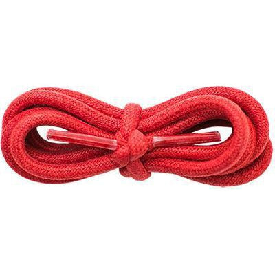 Waxed Cotton Round 3/16" - Red (12 Pair Pack) Shoelaces from Shoelaces Express