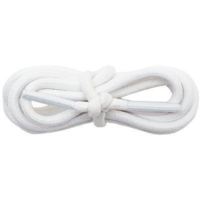 Waxed Cotton Round 3/16" - White (12 Pair Pack) Shoelaces from Shoelaces Express