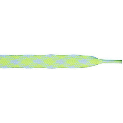 Wholesale Glow in the Dark Flat 9/16" - Neon Yellow (12 Pair Pack) Shoelaces from Shoelaces Express