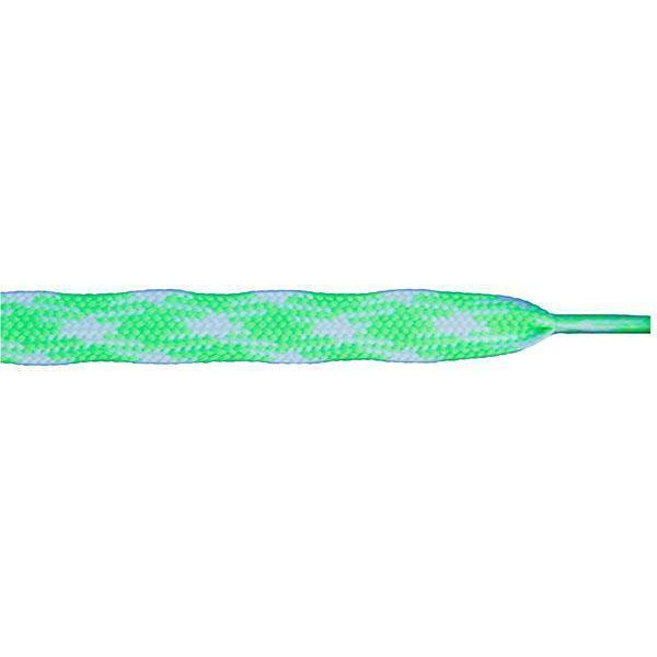 Wholesale Glow in the Dark Flat 9/16" - Neon Green (12 Pair Pack) Shoelaces from Shoelaces Express