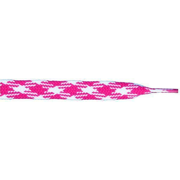 Wholesale Glow in the Dark Flat 9/16" - Neon Hot Pink (12 Pair Pack) Shoelaces from Shoelaces Express