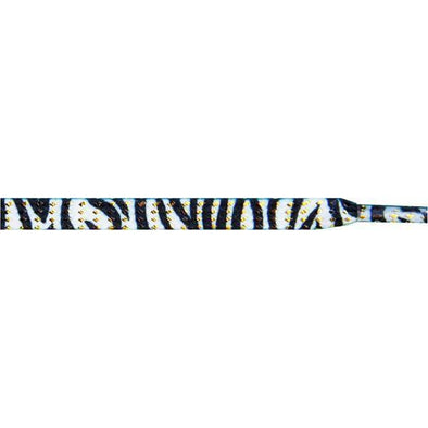 Wholesale Glitter Flat 1/4" - Zebra (12 Pair Pack) Shoelaces from Shoelaces Express