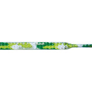 Glitter 1/4" Flat Laces - Green Camouflage (1 Pair Pack) Shoelaces from Shoelaces Express