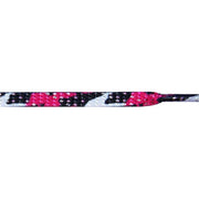 Glitter 1/4" Flat Laces - Hot Pink Camouflage (1 Pair Pack) Shoelaces from Shoelaces Express