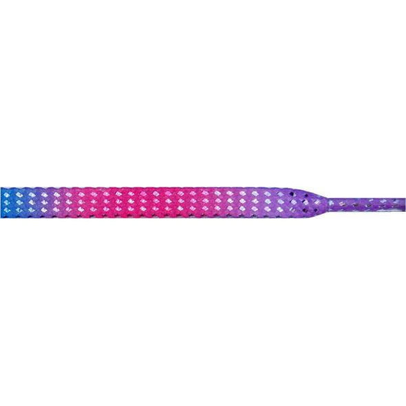 Glitter Flat 1/4" - Rainbow (12 Pair Pack) Shoelaces from Shoelaces Express