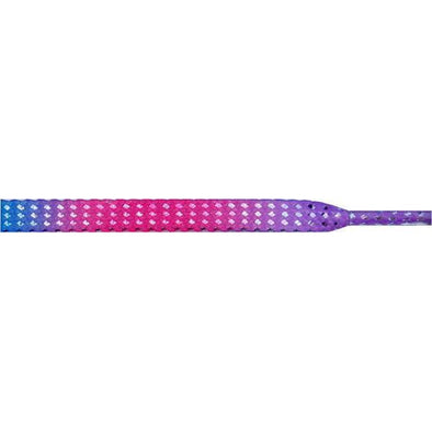 Wholesale Glitter Flat 1/4" - Rainbow (12 Pair Pack) Shoelaces from Shoelaces Express