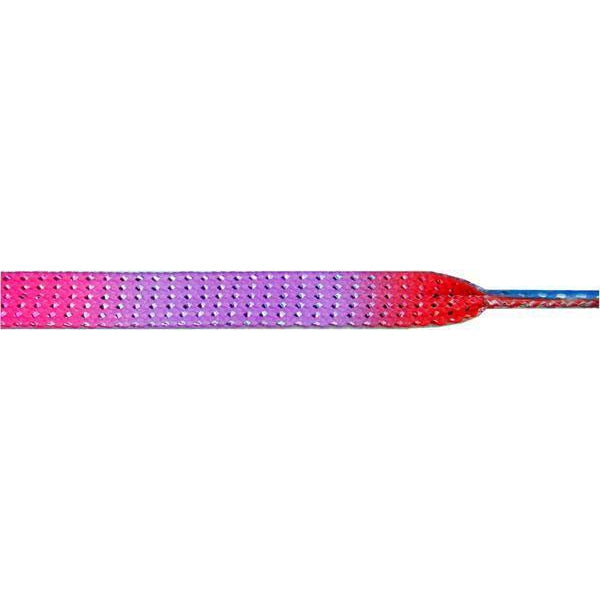 Glitter Flat 3/8" - Rainbow (12 Pair Pack) Shoelaces from Shoelaces Express