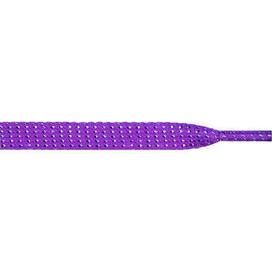 Glitter 3/8" Flat Laces - Purple (1 Pair Pack) Shoelaces from Shoelaces Express