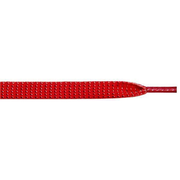 Wholesale Glitter Flat 3/8" - Red (12 Pair Pack) Shoelaces from Shoelaces Express