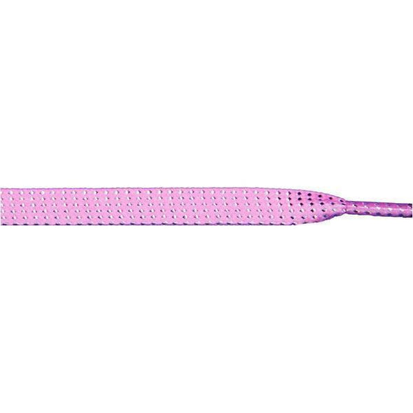 Wholesale Glitter Flat 3/8" - Light Pink (12 Pair Pack) Shoelaces from Shoelaces Express