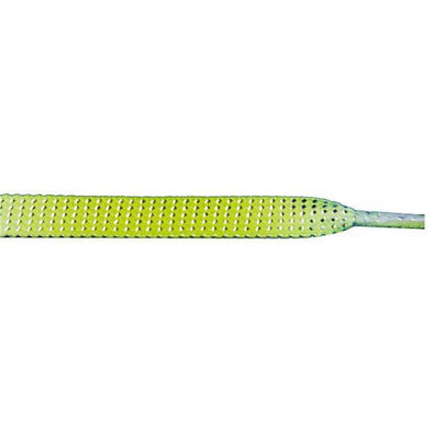 Glitter Flat 3/8" - Lime Gradient (12 Pair Pack) Shoelaces from Shoelaces Express