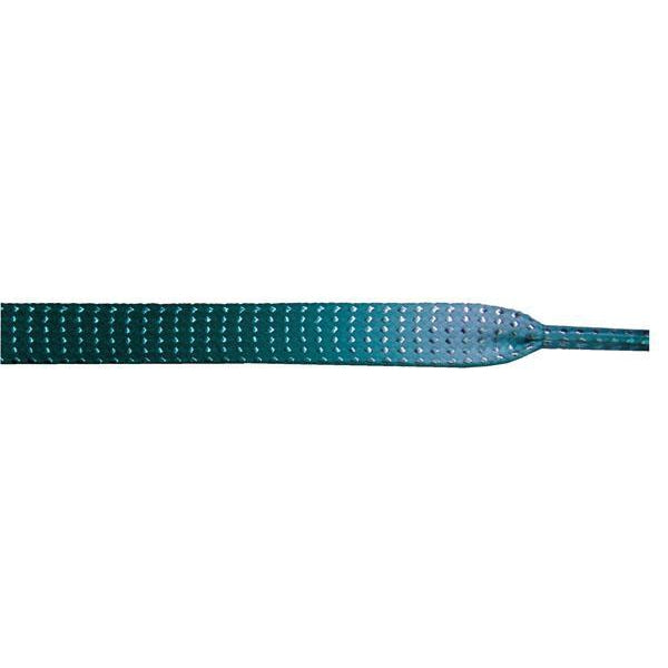 Glitter Flat 3/8" - Jade Gradient (12 Pair Pack) Shoelaces from Shoelaces Express