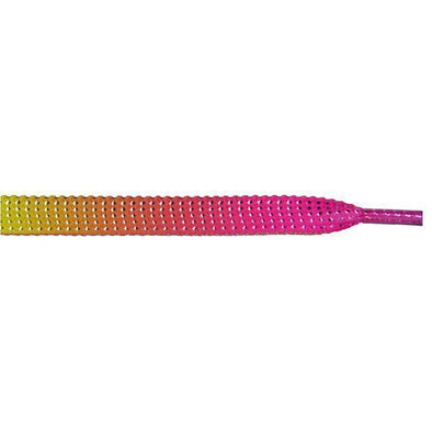 Wholesale Glitter Flat 3/8" - Colorful Gradient (12 Pair Pack) Shoelaces from Shoelaces Express