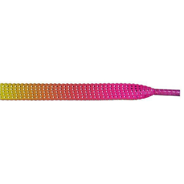 Glitter Flat 3/8" - Colorful Gradient (12 Pair Pack) Shoelaces from Shoelaces Express