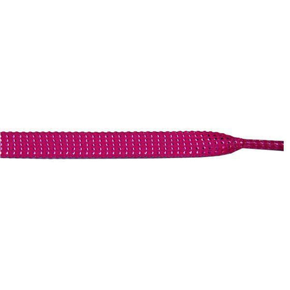 Wholesale Glitter Flat 3/8" - Hot Pink (12 Pair Pack) Shoelaces from Shoelaces Express