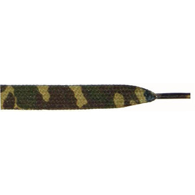 Wholesale Printed Flat 3/8" - Brown Camouflage (12 Pair Pack) Shoelaces from Shoelaces Express