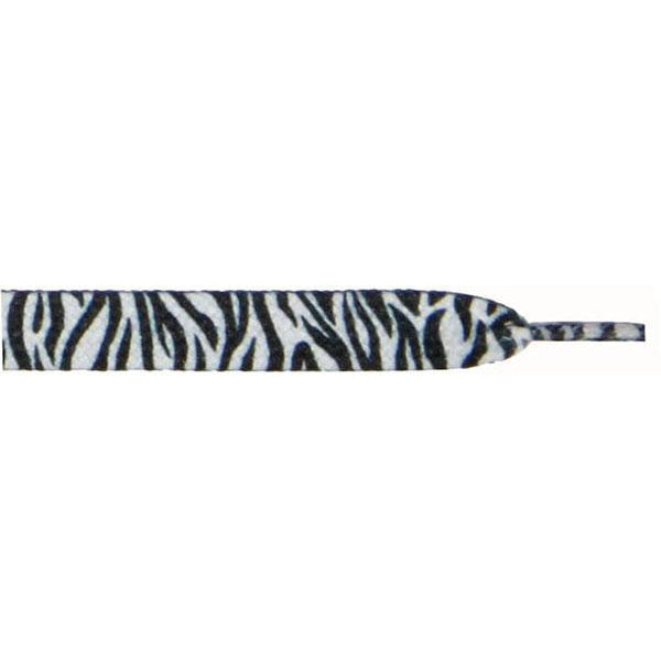 Printed Flat 3/8" - Zebra (12 Pair Pack) Shoelaces from Shoelaces Express