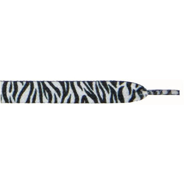 Printed 9/16" Flat Laces - Zebra (1 Pair Pack) Shoelaces from Shoelaces Express